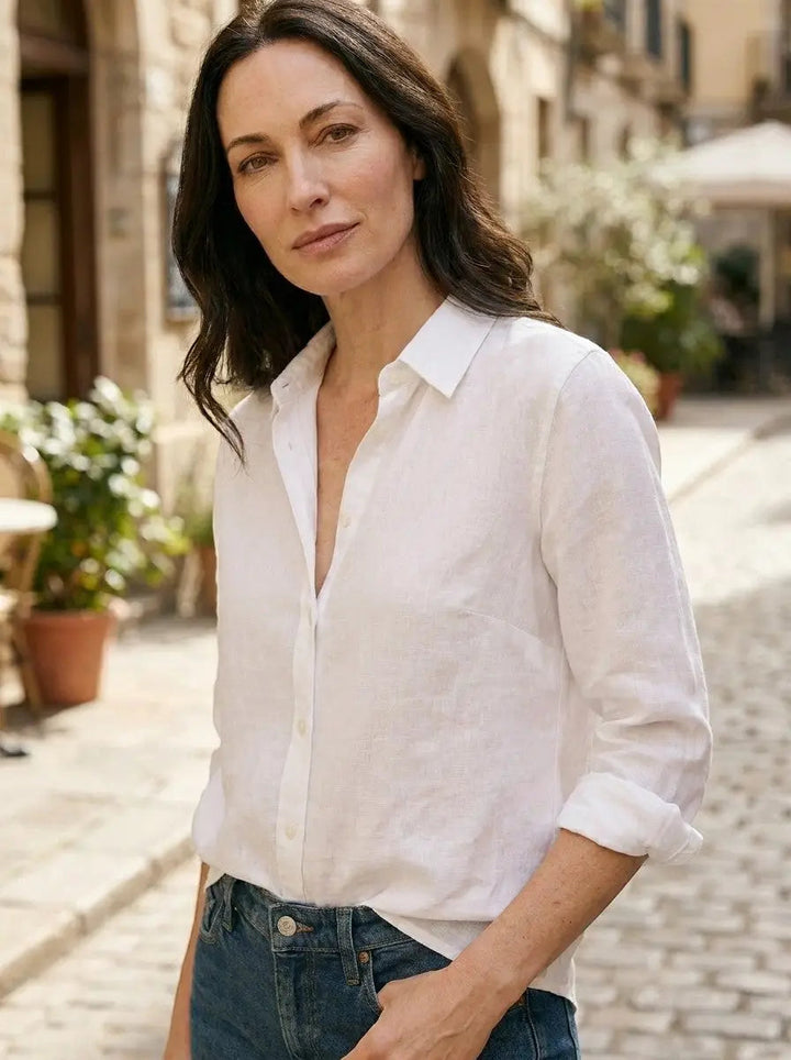 Marbella — Soft Drape Long Sleeve Blouse With Elegant Relaxed Summer Style