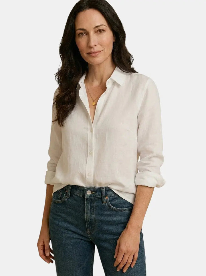 Marbella — Soft Drape Long Sleeve Blouse With Elegant Relaxed Summer Style