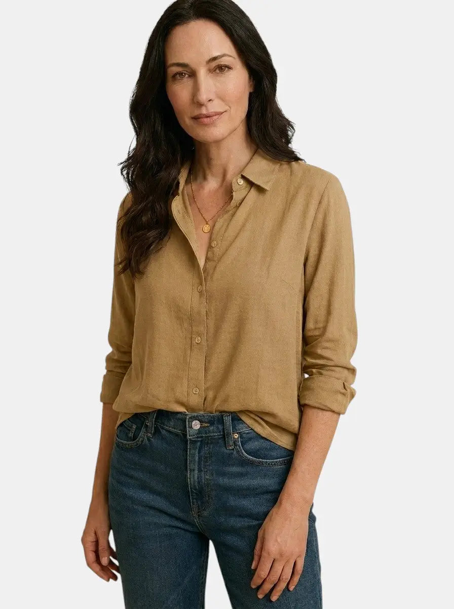 Marbella — Soft Drape Long Sleeve Blouse With Elegant Relaxed Summer Style