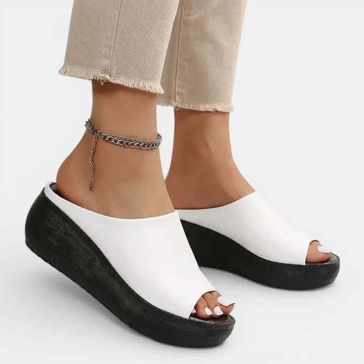 Slideway — Synthetic Cushioned Slide Sandals With Elegant Comfortable Summer Design