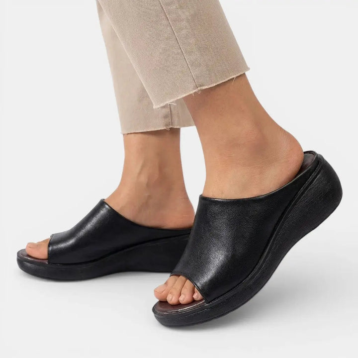 Slideway — Synthetic Cushioned Slide Sandals With Elegant Comfortable Summer Design