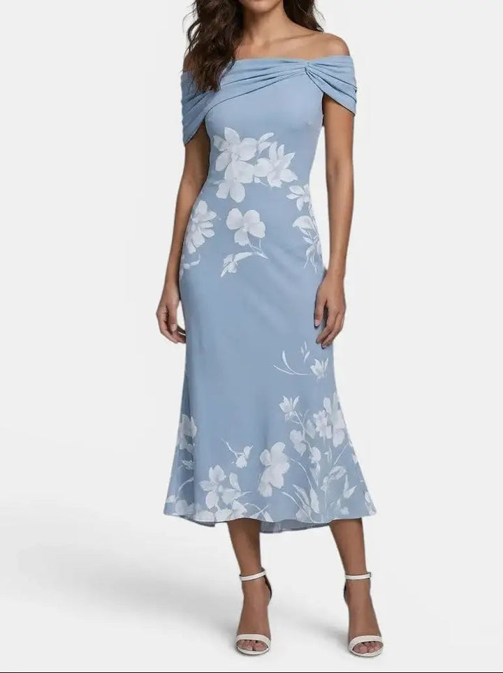 Maren — Unique Print Midi Dress For Elegant Soft Breathable Summer Wear