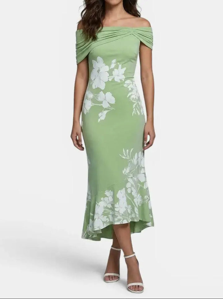 Maren — Unique Print Midi Dress For Elegant Soft Breathable Summer Wear
