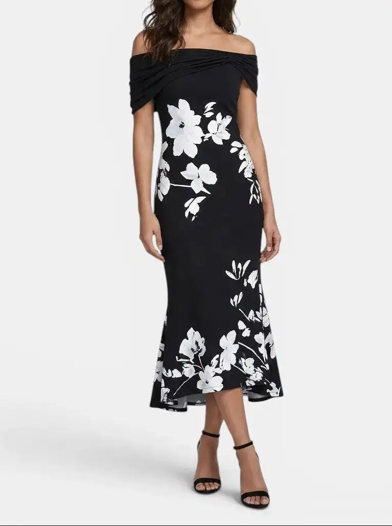 Maren — Unique Print Midi Dress For Elegant Soft Breathable Summer Wear