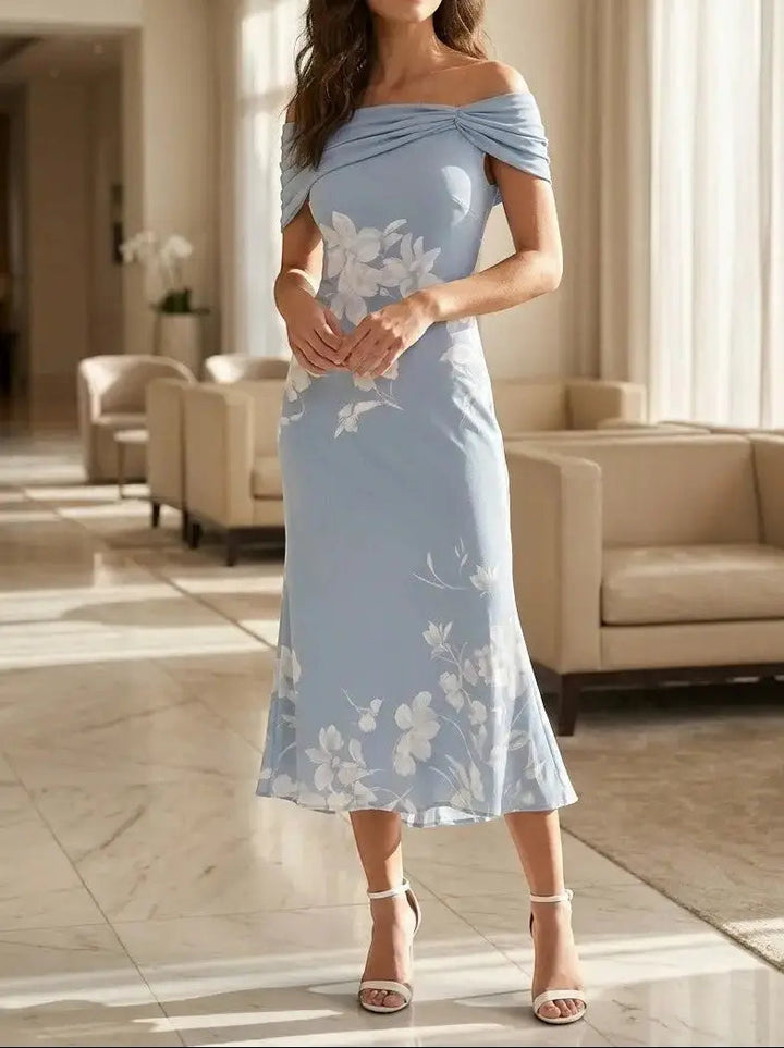 Maren — Unique Print Midi Dress For Elegant Soft Breathable Summer Wear